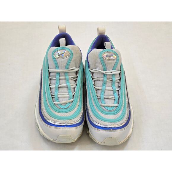 Nike Air Max 97 Youth 6Y Aura Sapphire Aurora Green Shoes CT1965-400 - Picture 2 of 8